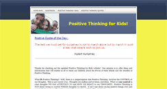 Desktop Screenshot of positivethinkingforkids.com