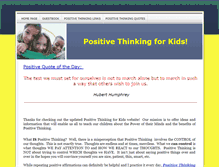 Tablet Screenshot of positivethinkingforkids.com